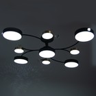 Люстра «Терра» 9хLED 168 Вт 3000-6000К черно-золотой 80×80×21 см BayerLux - фото 36443904