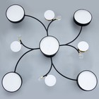 Люстра «Терра» 9хLED 168 Вт 3000-6000К черно-золотой 80×80×21 см BayerLux - фото 36443911