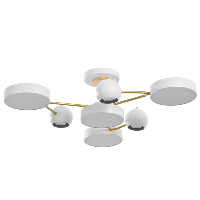 Люстра "Терно" 4хLED 126Вт 3000-6000К 3хGU10 бело-золотой 74х74х21 см BayerLux - Фото 1