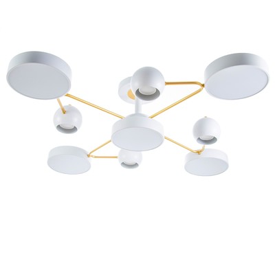 Люстра «Терно» 5хLED 160 Вт 3000-6000К 4хGU10 бело-золотой 95×95×21 см BayerLux