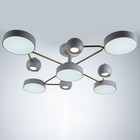 Люстра "Терно" 5хLED 160Вт 3000-6000К 4хGU10 бело-золотой 95х95х21 см BayerLux - Фото 2