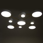 Люстра "Терно" 5хLED 160Вт 3000-6000К 4хGU10 бело-золотой 95х95х21 см BayerLux - Фото 5