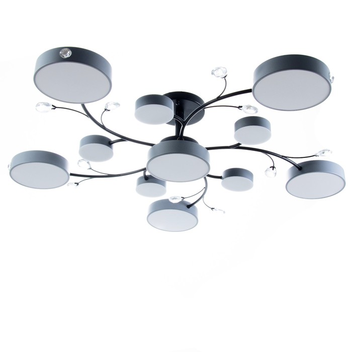Люстра «Гунтер» 11х LED 204 Вт 3000-6000К серый 100×100×21 см BayerLux - Фото 1