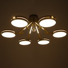 Люстра "Антеко" 6хLED 156Вт 3000-6000К черно-золотой 87х87х27 см BayerLux 9197481 - фото 14201615