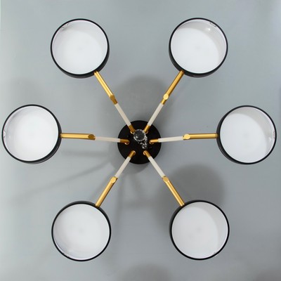 Люстра «Антеко» 6х LED 156 Вт 3000-6000К черно-золотой 87×87×27 см BayerLux