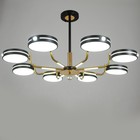 Люстра "Нестер" 8хLED 208Вт 3000-6000К черно-золотой 102х102х35 см BayerLux 9197488 - фото 14201655