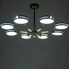 Люстра "Нестер" 8хLED 208Вт 3000-6000К черно-золотой 102х102х35 см BayerLux 9197488 - фото 14201656