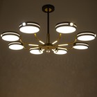 Люстра "Нестер" 8хLED 208Вт 3000-6000К черно-золотой 102х102х35 см BayerLux 9197488 - фото 14201657