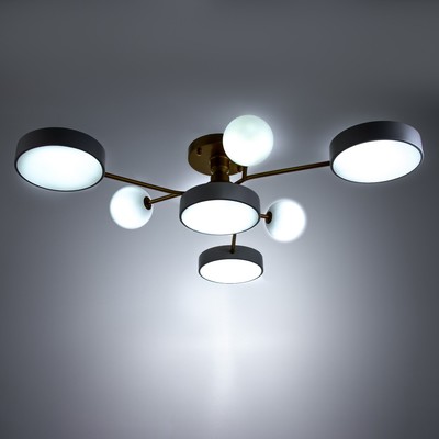 Люстра «Алмони» 4х LED 138 Вт 3000-6000К 3хG4 бело-золотой 76×76×17 см