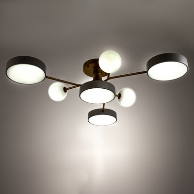 Люстра «Алмони» 4х LED 138 Вт 3000-6000К 3хG4 бело-золотой 76×76×17 см