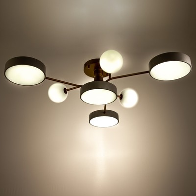 Люстра «Алмони» 4х LED 138 Вт 3000-6000К 3хG4 бело-золотой 76×76×17 см