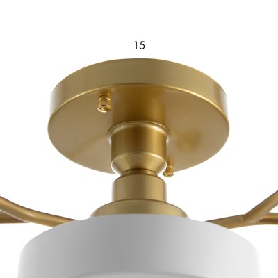Люстра «Алмони» 4х LED 138 Вт 3000-6000К 3хG4 бело-золотой 76×76×17 см