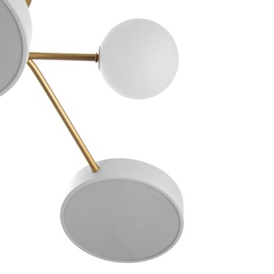Люстра «Алмони» 4х LED 138 Вт 3000-6000К 3хG4 бело-золотой 76×76×17 см