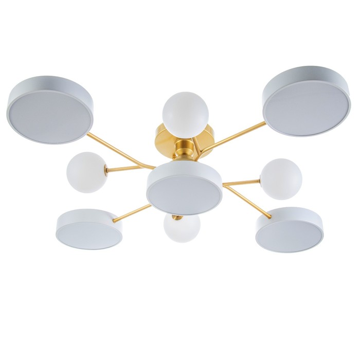 

Люстра "Алмони" 5хLED 176Вт 3000-6000К 4хG4 бело-золотой 84х84х17 см BayerLux