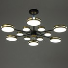 Люстра "Ласера" 12хLED 216Вт 3000-6000К черно-золотой 100х100х48 см BayerLux - Фото 3