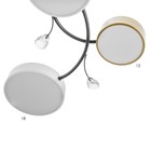 Люстра "Ассами" 7хLED 168Вт 3000-6000К бело-золотой 80х80х21 см BayerLux 9197502