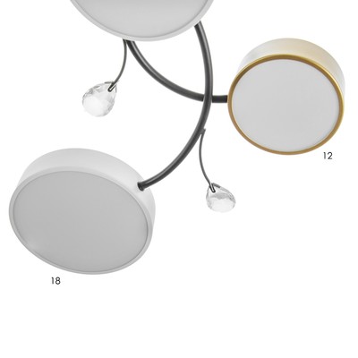 Люстра BayerLux «Ассами», 7хLED, 168 Вт, 3000-6000К, 80×80×21 см