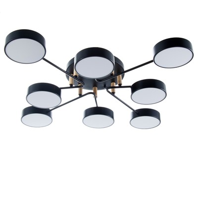 Люстра "Алмо" 8хLED 192Вт 3000-6000К черный 90х90х21 см BayerLux