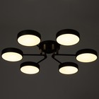 Люстра "Алмо" 6хLED 144Вт 3000-6000К черный 78х78х11 см BayerLux - Фото 4