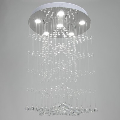 Светильник каскад «Звезда» 6xLED хром 50×50×84 см BayerLux