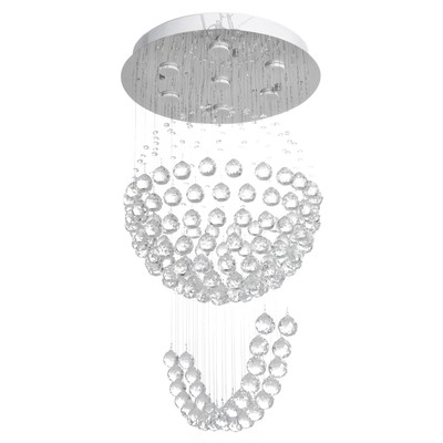 Светильник каскад «Аделисия» 7xLED хром 55×55×93 см BayerLux