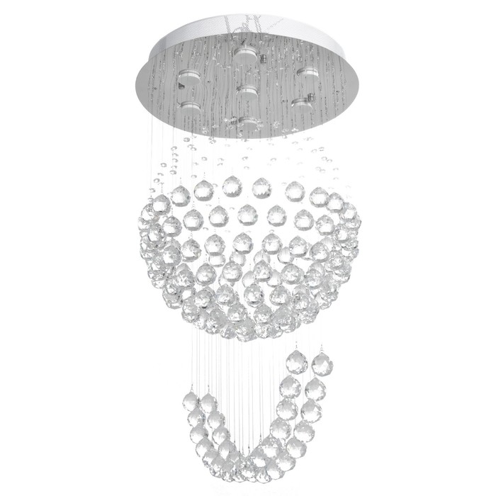 Светильник каскад Аделисия 7xLED хром 55х55х93см BayerLux