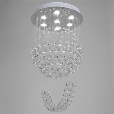 Светильник каскад «Аделисия» 7xLED хром 55×55×93 см BayerLux