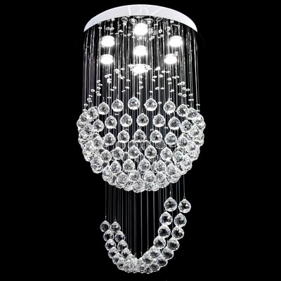 Светильник каскад «Аделисия» 7xLED хром 55×55×93 см BayerLux
