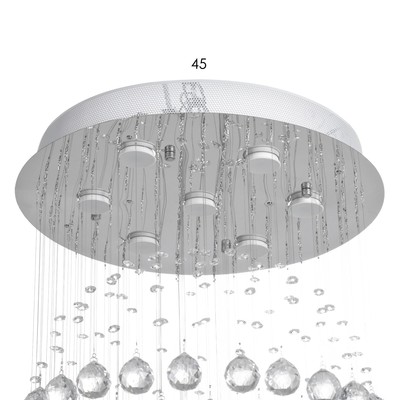 Светильник каскад «Аделисия» 7xLED хром 55×55×93 см BayerLux
