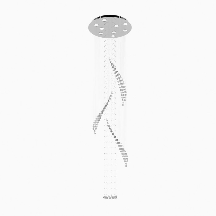 

Светильник каскад "Инесса" 9xLED хром 69х60х250см BayerLux