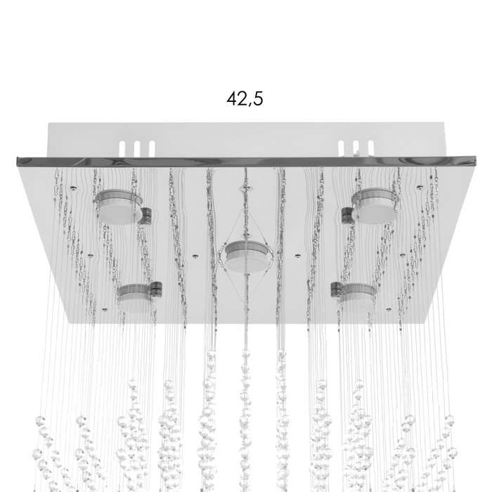 Светильник каскад "Ловелла" 5xLED хром 48х48х60см