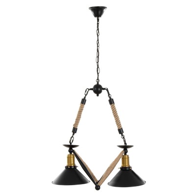 Люстра BayerLux «Майди», 2хЕ27.40 Вт, 55×22×61 см, чёрный