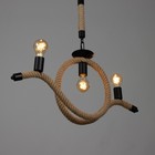 Люстра BayerLux "Габлис" 3хЕ27 черный 70х10х65см - фото 42641254