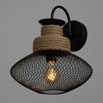 Бра «Эллеб» 1хЕ27 черный 32×32×35 см