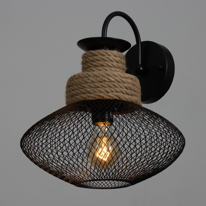 Бра «Эллеб» 1хЕ27 черный 32×32×35 см - Фото 1