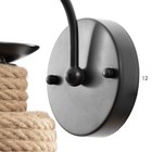 Бра «Эллеб» 1хЕ27 черный 32×32×35 см - Фото 6