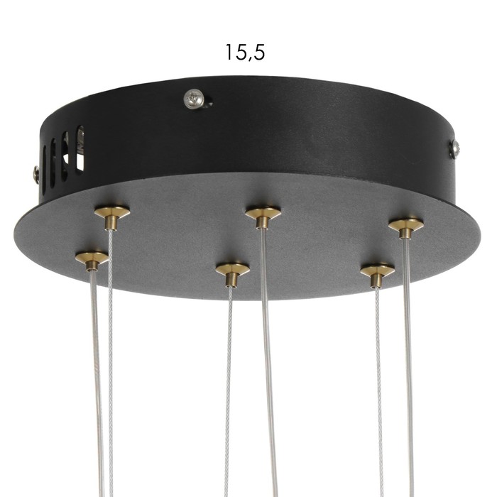 Светильник "Кольца" LED 120Вт чёрно-золотой 47х8х93 см