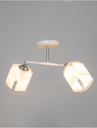 Люстра «Айрис» 2хЕ27 40 Вт бело-хромовый 45×26×27 см BayerLux - фото 4813092