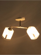 Люстра «Айрис» 2хЕ27 40 Вт бело-хромовый 45×26×27 см BayerLux - фото 4813093