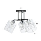 Люстра "Ариса" 3хЕ27 40Вт чёрный 50х50х27 см BayerLux - фото 22496013