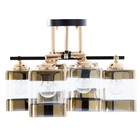 Люстра «Доминика» 6хЕ27 40 Вт чёрно-золотой 55×42×27 см BayerLux - Фото 5