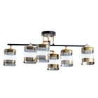 Люстра «Доминика» 6хЕ27 40 Вт чёрно-золотой 55×42×27 см BayerLux - фото 37337070