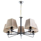 Люстра «Жозефина» 5хЕ14 40 Вт чёрно-хромовый 58×58×34 см BayerLux - Фото 1