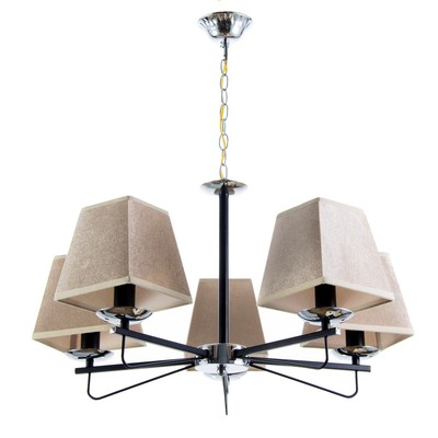 Люстра «Жозефина» 5хЕ14 40 Вт чёрно-хромовый 58×58×34 см BayerLux