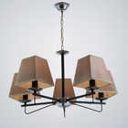 Люстра «Жозефина» 5хЕ14 40 Вт чёрно-хромовый 58×58×34 см BayerLux - Фото 2