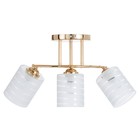 Люстра "Киссия" 3хЕ27 40Вт золото шампань 56х20х30 см BayerLux - фото 24457110