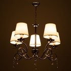 Люстра «Муза» 5хЕ27 40т хром 58×58×40 см BayerLux - фото 5035247