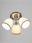 Люстра «Одилия» 3хЕ27 40т чёрно-хромовый 40×40×21 см BayerLux - фото 4813147