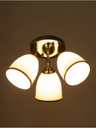 Люстра «Одилия» 3хЕ27 40т чёрно-хромовый 40×40×21 см BayerLux - фото 4813148