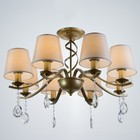 Люстра "Сапфира" 8хЕ14 40т шампанское золото 72х72х40 см - фото 22342907